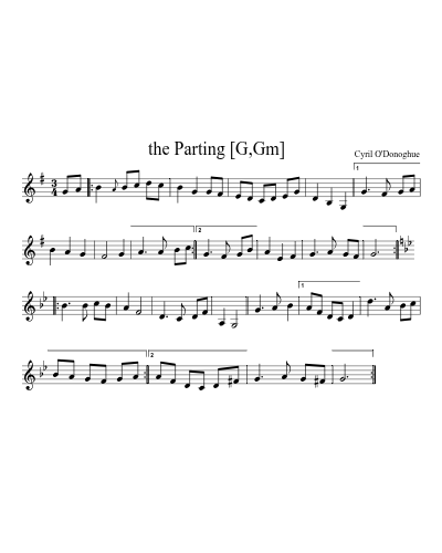 the Parting   [G,Gm] (Version 2)