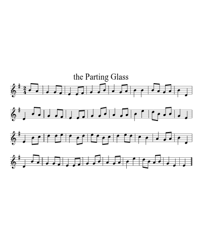 The Parting Glass (Version 3)