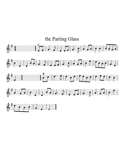 The Parting Glass (Version 5)