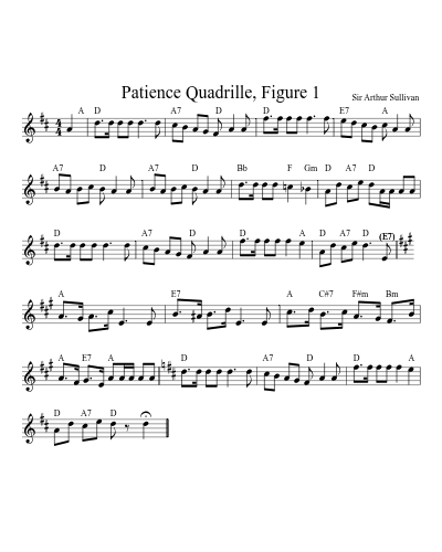 Patience Quadrille, Figure 1