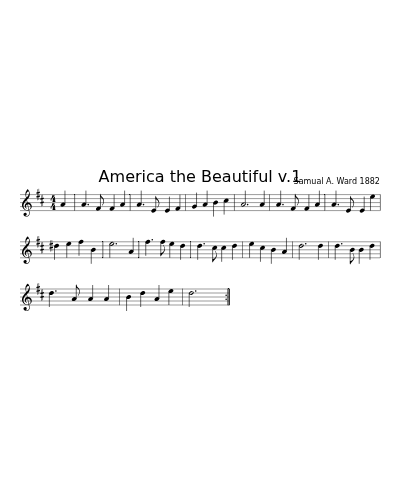 America the Beautiful v.1 (Patriotic Hymns)