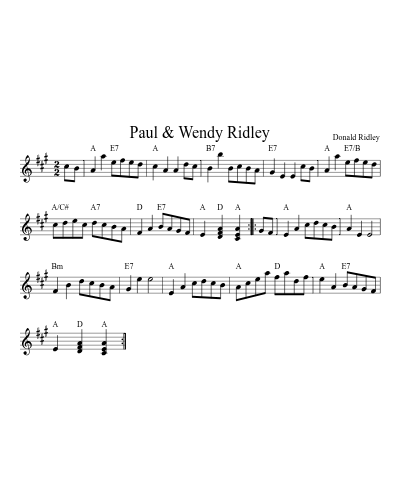 How to Play Paul & Wendy Ridley by Donald Ridley — Free Sheet Music ...