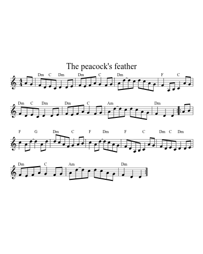 The peacock's feather (Version 2) sheet music preview