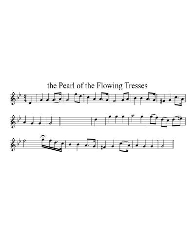 The Pearl of the Flowing Tresses (Version 2) sheet music preview
