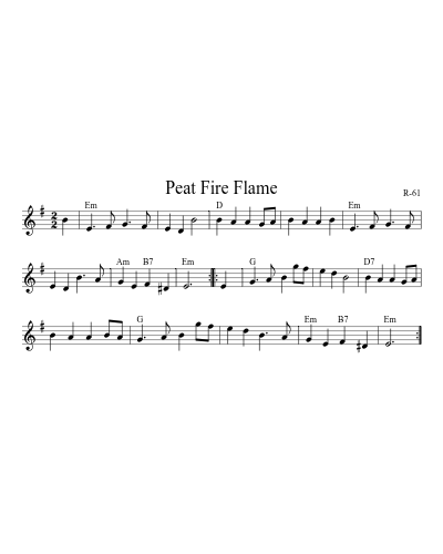Peat Fire Flame (Version 18) sheet music preview