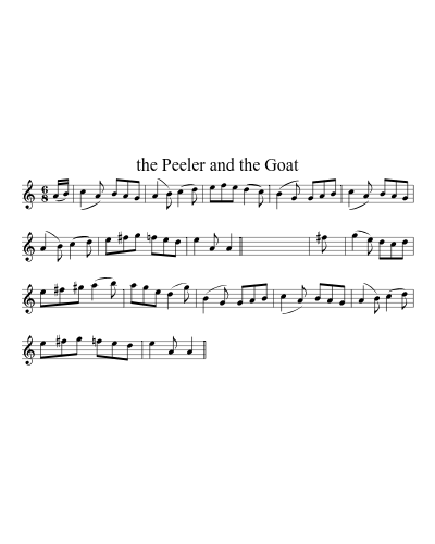 The Peeler and the Goat (Version 6) sheet music preview