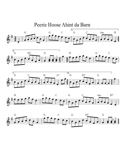 Peerie Hoose Ahint da Burn (Version 2)