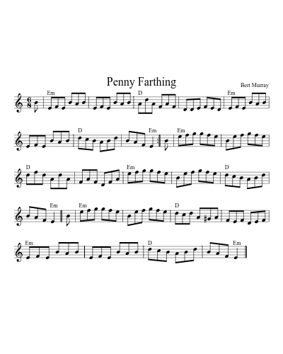 Penny Farthing (Version 2) sheet music preview