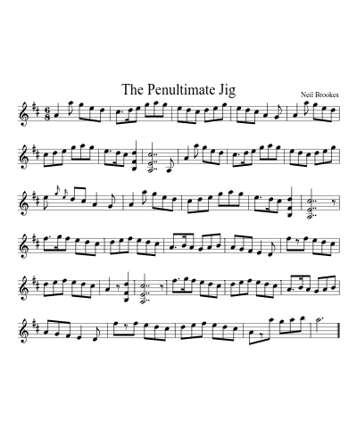 The Penultimate Jig sheet music preview