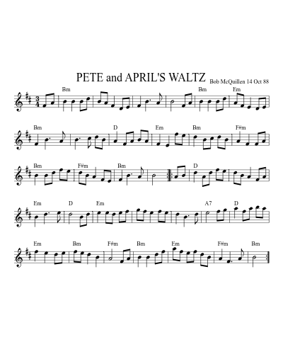 PETE and APRIL'S WALTZ (Version 2)