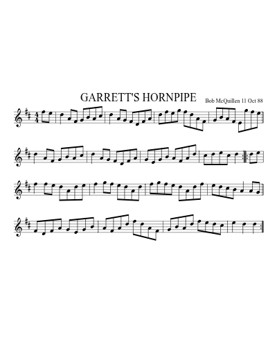 GARRETT'S HORNPIPE