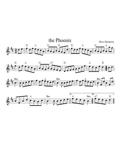 the Phoenix (Version 2) sheet music preview