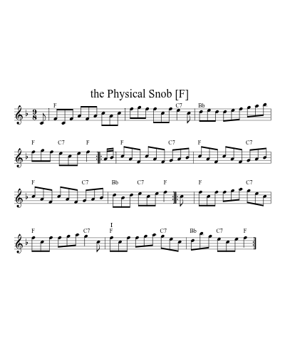 the Physical Snob   [F] sheet music preview