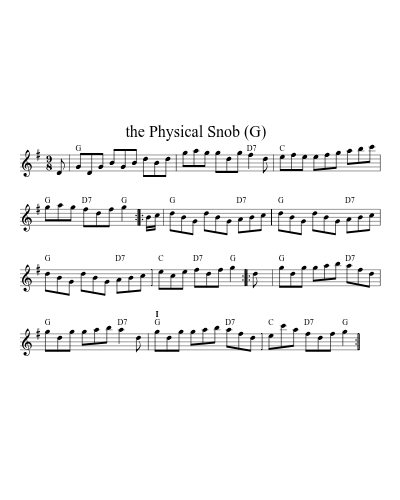 the Physical Snob   (G) (Version 2) sheet music preview