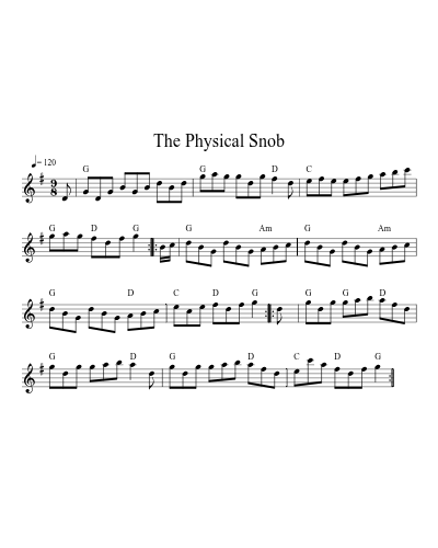 The Physical Snob (Version 2) sheet music preview