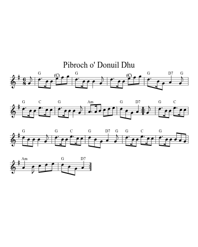 Pibroch o' Donuil Dhu preview