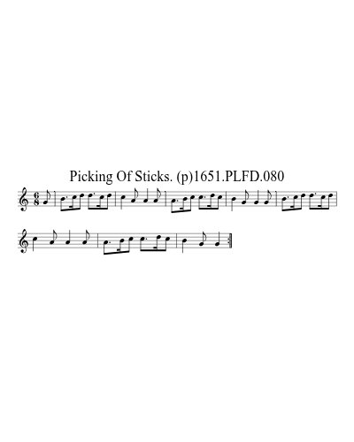 Picking Of Sticks. (p)1651.PLFD.080 (Version 2)