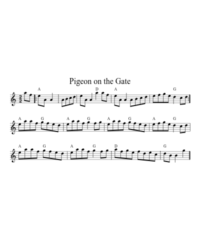 Pigeon on the Gate (Version 2) sheet music preview