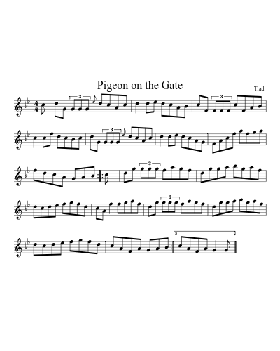 Pigeon on the Gate (Version 3) sheet music preview