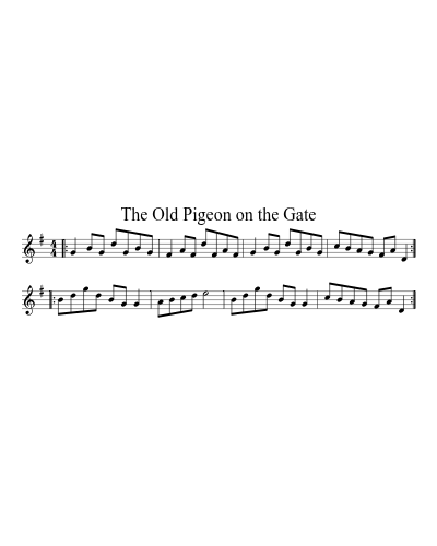 The Old Pigeon on the Gate (Version 2) sheet music preview