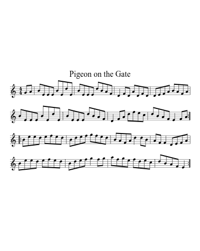 Pigeon on the Gate (Version 18) sheet music preview