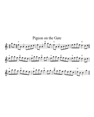 Pigeon on the Gate (Version 22) sheet music preview