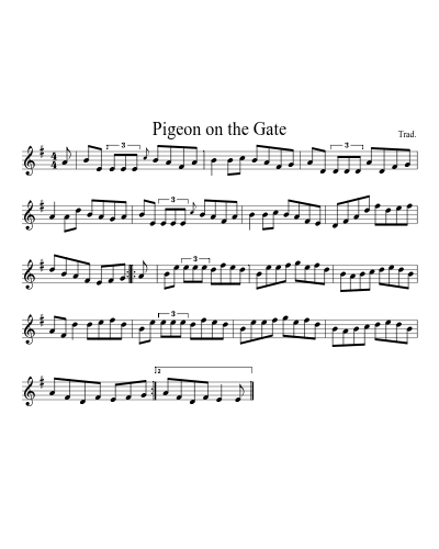 Pigeon on the Gate (Version 23) sheet music preview