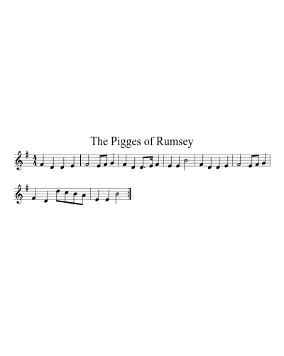 The Pigges of Rumsey (Version 2) sheet music preview