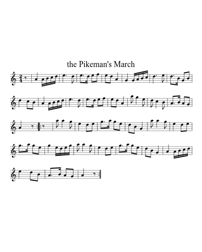 the Pikeman's March sheet music preview
