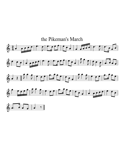 the Pikeman's March (Version 3) sheet music preview