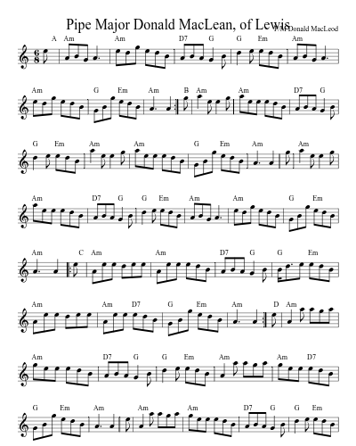 Pipe Major Donald MacLean, of Lewis preview