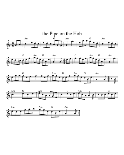 The Pipe On The Hob (Version 6) sheet music preview