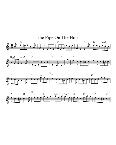 The Pipe On The Hob (Version 8) sheet music preview