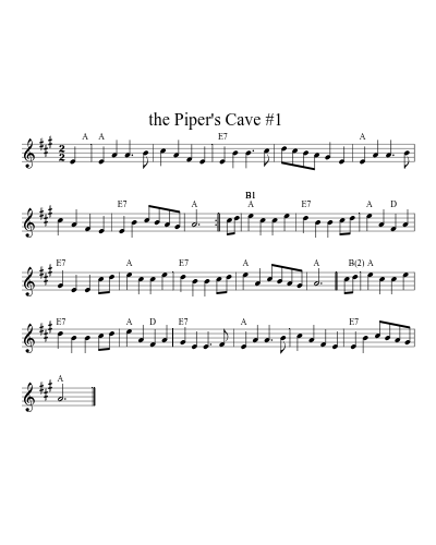 the Piper's Cave  #1 (Version 2)