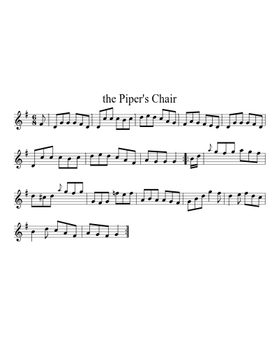 The Piper's Chair (Version 2) sheet music preview