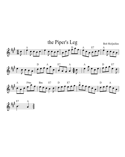 The PIPER'S LEG (Version 4) sheet music preview