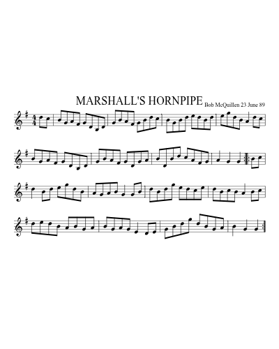 MARSHALL'S HORNPIPE preview