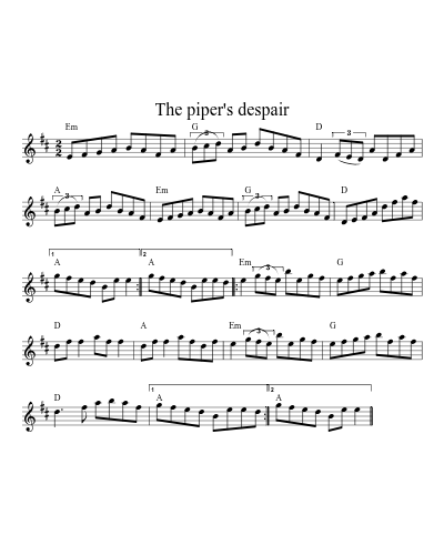 The piper's despair (Version 4)