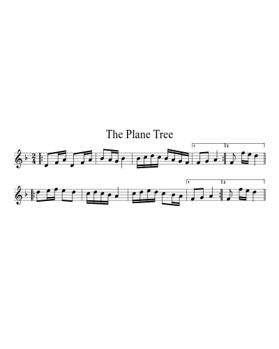 The Plane Tree sheet music preview