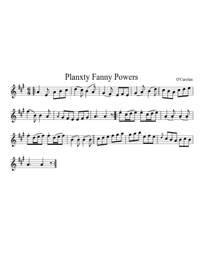 Planxty Fanny Powers (Version 4) sheet music preview
