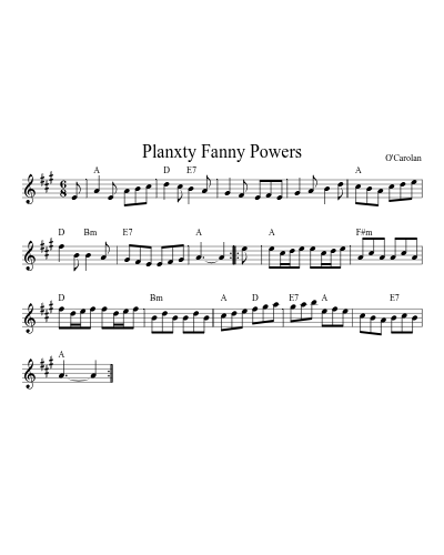 Planxty Fanny Powers (Version 5) sheet music preview