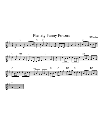 Planxty Fanny Powers (Version 6) sheet music preview