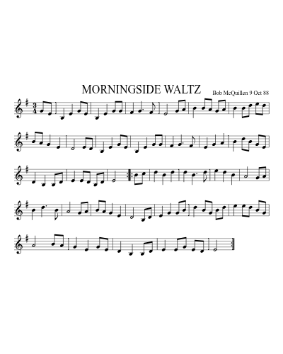 MORNINGSIDE WALTZ