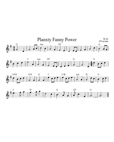 Planxty Fanny Power (Version 7)