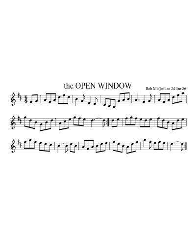 the OPEN WINDOW