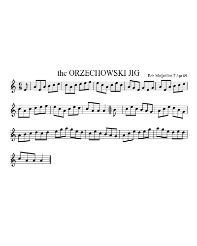 the ORZECHOWSKI JIG sheet music preview