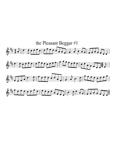the Pleasant Beggar  #1 sheet music preview