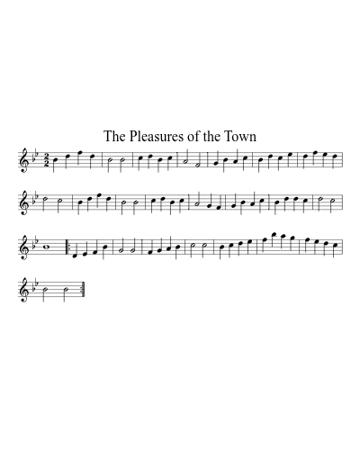 The Pleasures of the Town (Version 7) sheet music preview