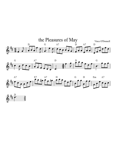 the Pleasures of May (Version 2) sheet music preview