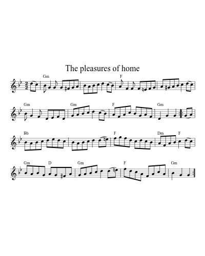 The pleasures of home (Version 4) sheet music preview